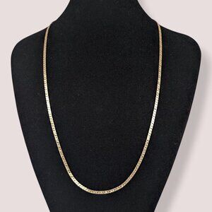 V. Flat Curb Chain Necklace